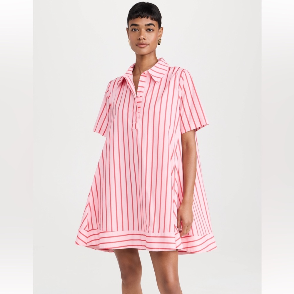 English Factory Pink and Red Shirt Dress size small